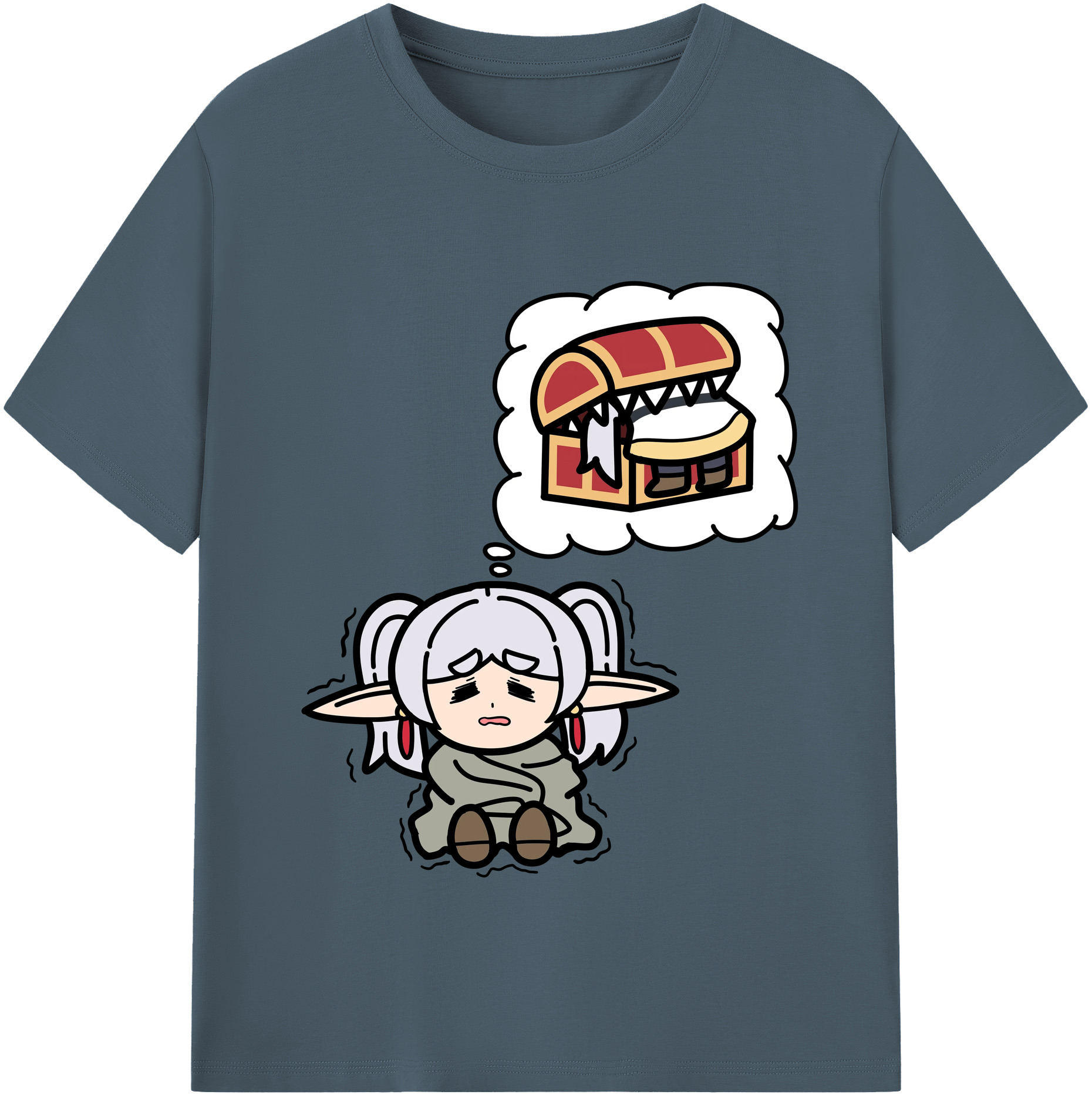 （画像用） 葬送のフリーレン Frieren 綿100％半袖Tシャツ（フロントプリント）